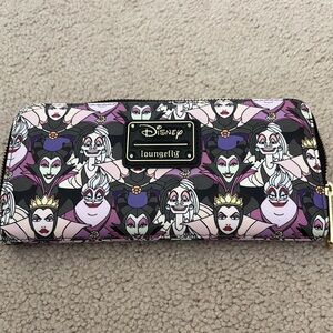 Loungefly Black and Purple Villains Wallet